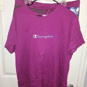 Champion Magenta Logo T-Shirt
